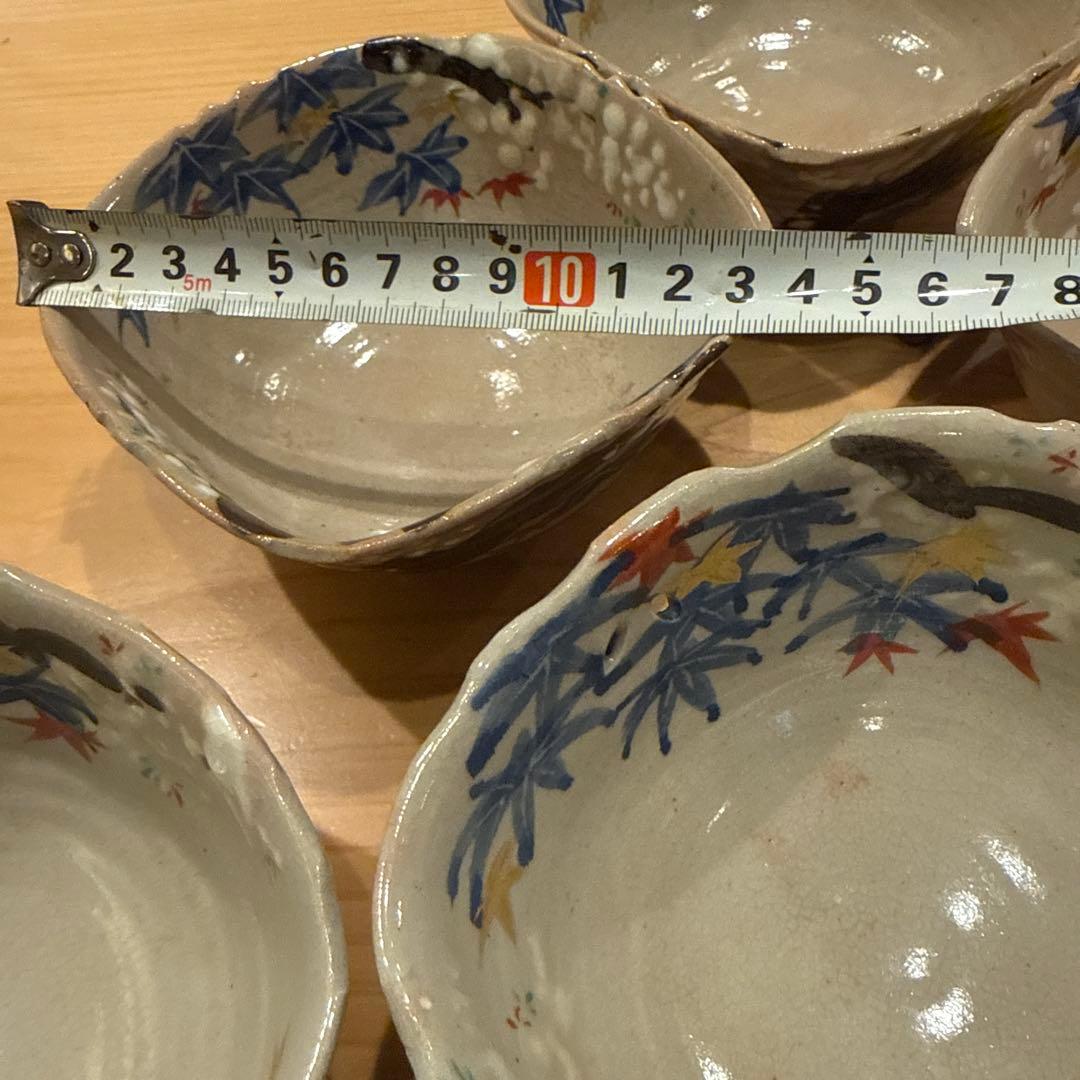 紅葉デザイン　桜デザイン　 陶器ボウル　7個セット　雲錦