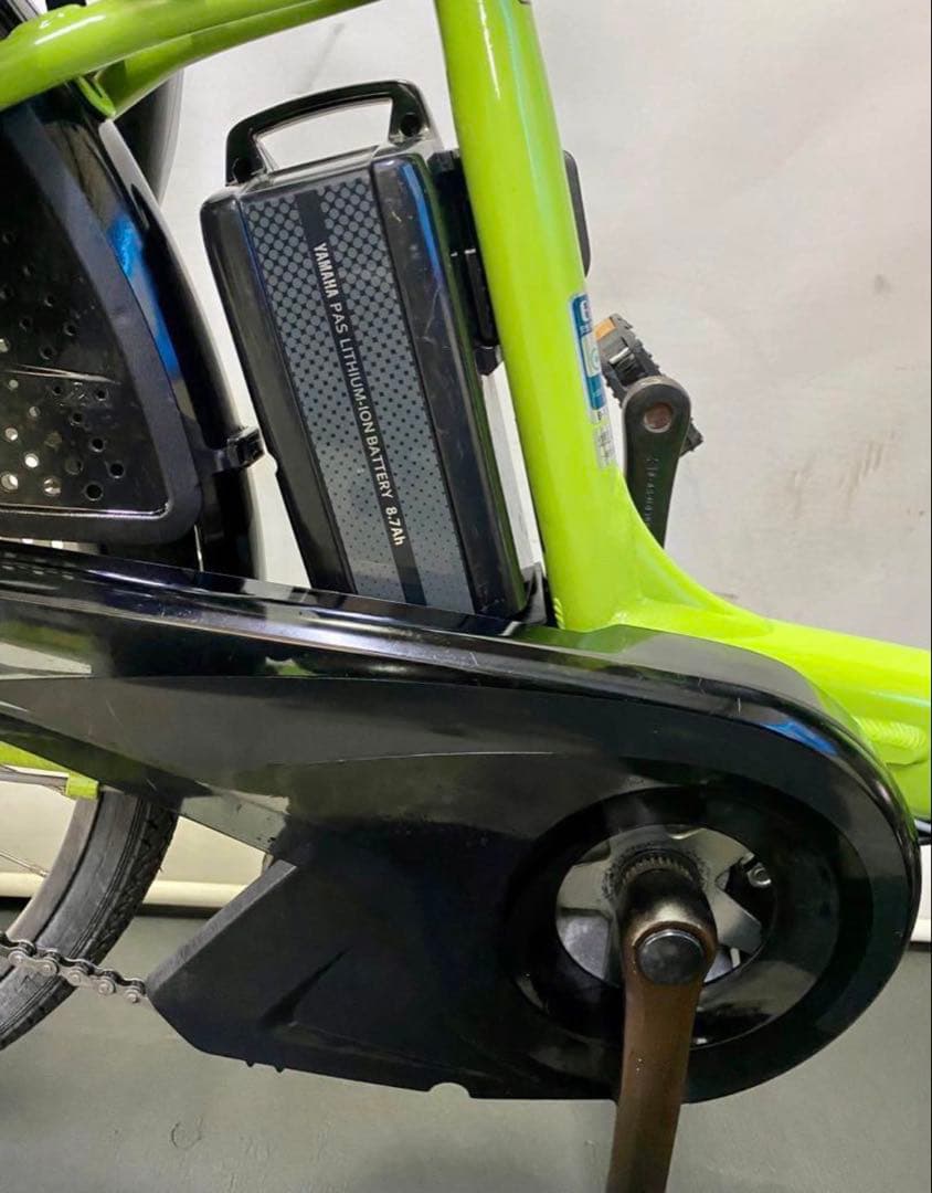 1年保証 送料無料　ヤマハ　パスキッス　20インチ 緑色　電動アシスト自転車