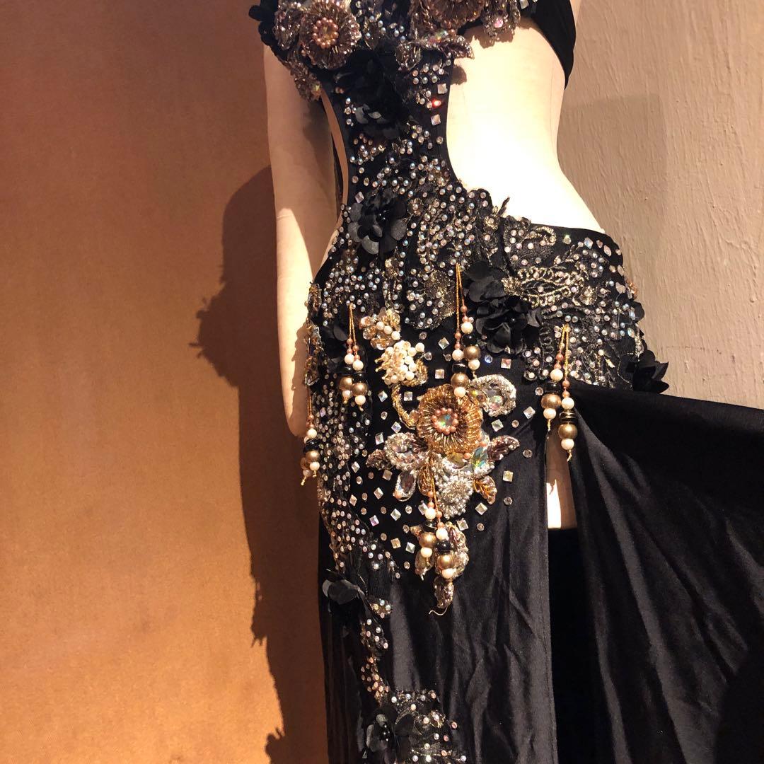 ベリーダンスドレス黒Hanan