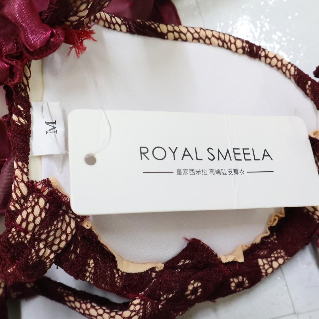 【タグ付き ベリーダンス用オリエンタル衣装】レッド  SMEELA