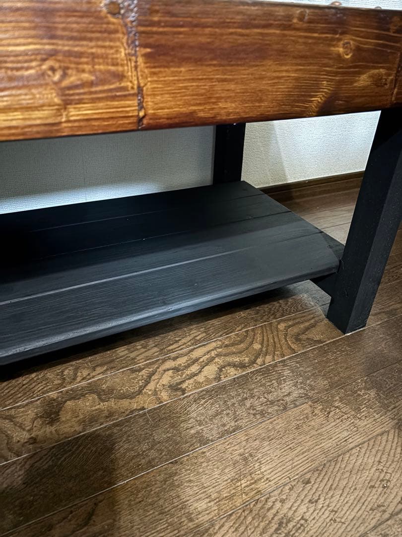 木製センターテーブル コーヒーテーブル ディスプレイラック