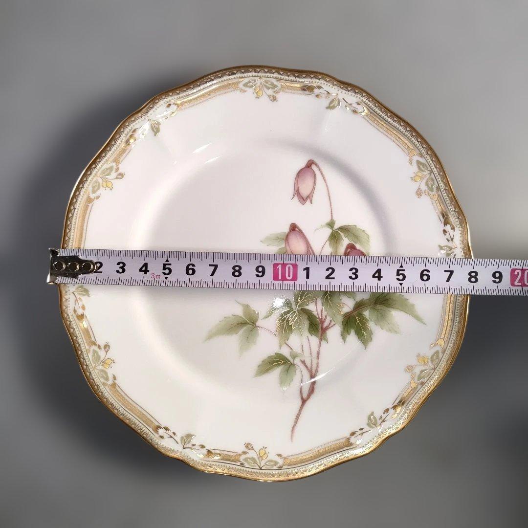 A1358-3/ノリタケ ガラコンテッサ/金彩色絵花草文絵替プレート6客/菓子皿