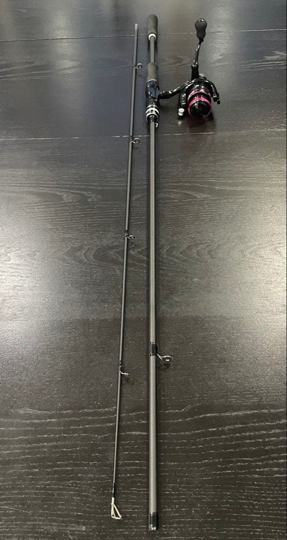 釣りセット2ピーススピニングロッド&リール★サビキ仕掛け&PEライン４点オマケ付