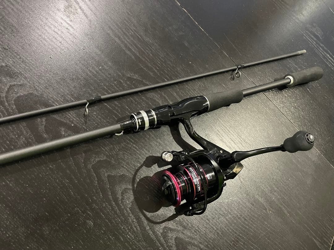 釣りセット2ピーススピニングロッド&リール★サビキ仕掛け&PEライン４点オマケ付