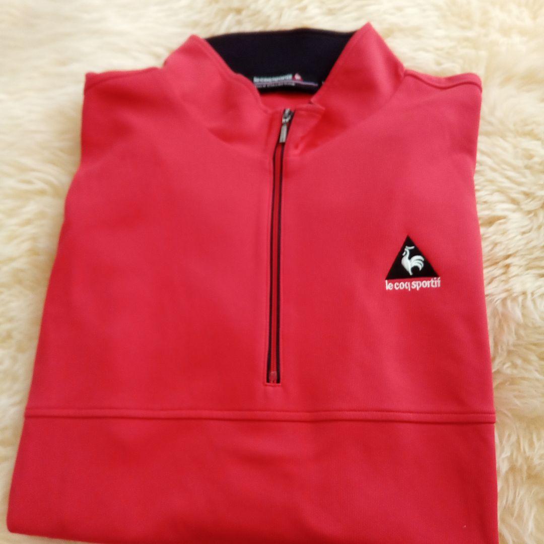 (美品)ルコックゴルフ　春・夏ハーフジップ　ハイネック　プルオーバー　Lサイズ