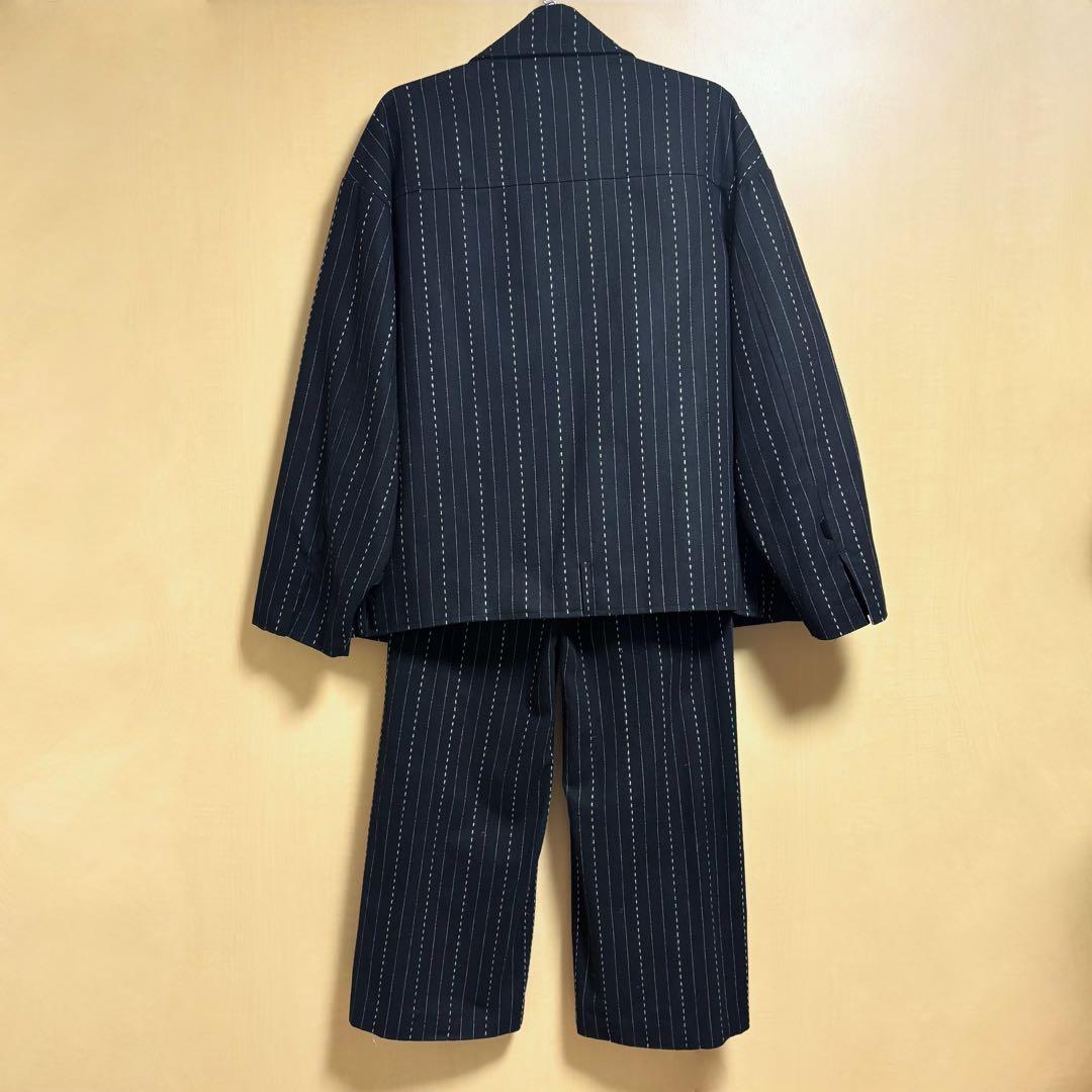 【美品】ドビーストライプライダースジャケット トラウザー セット M HARE