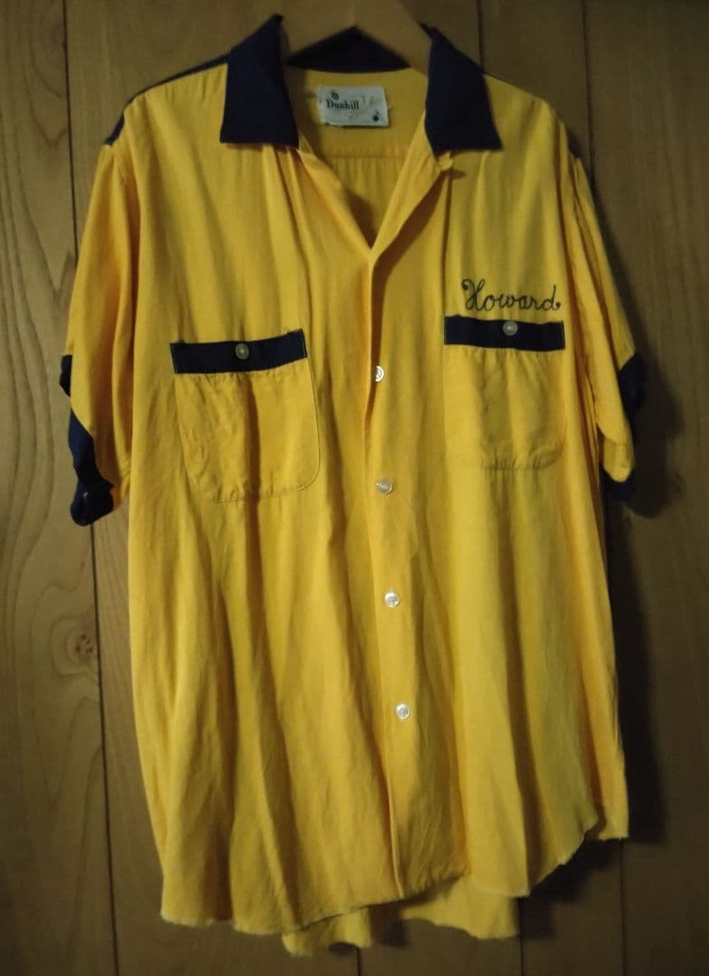 [希少50s] ボーリングシャツ Dunhill チェーンステッチ M相当