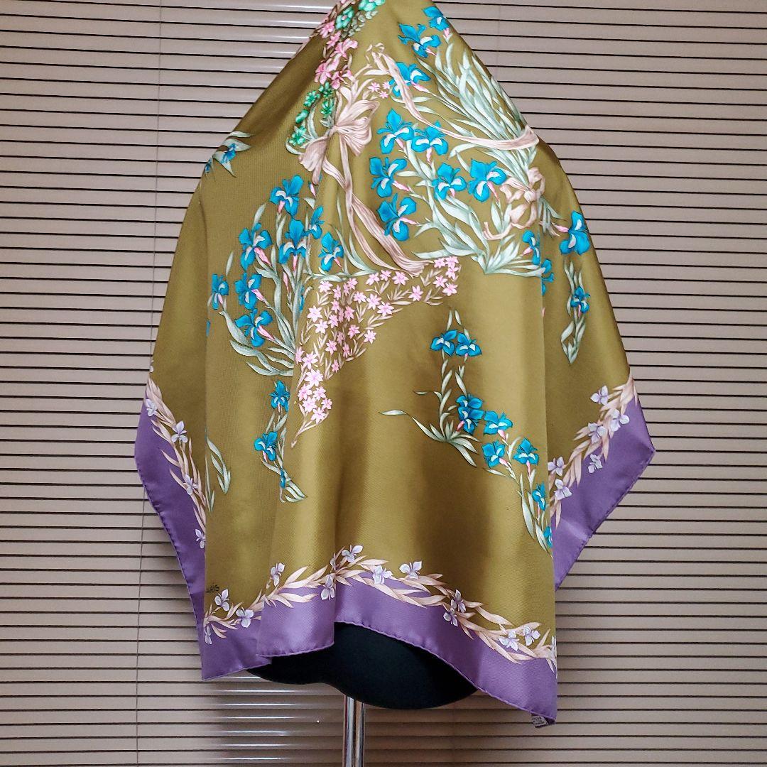 HERMES カレ90 花咲く馬　h.d´origny シルクスカーフ