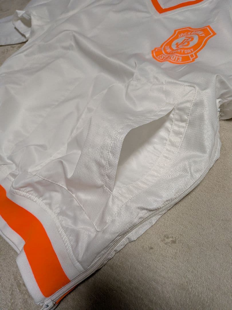 ジャックバニー　メンズ　プルオーバー　ジャケット　ホワイト　オレンジ