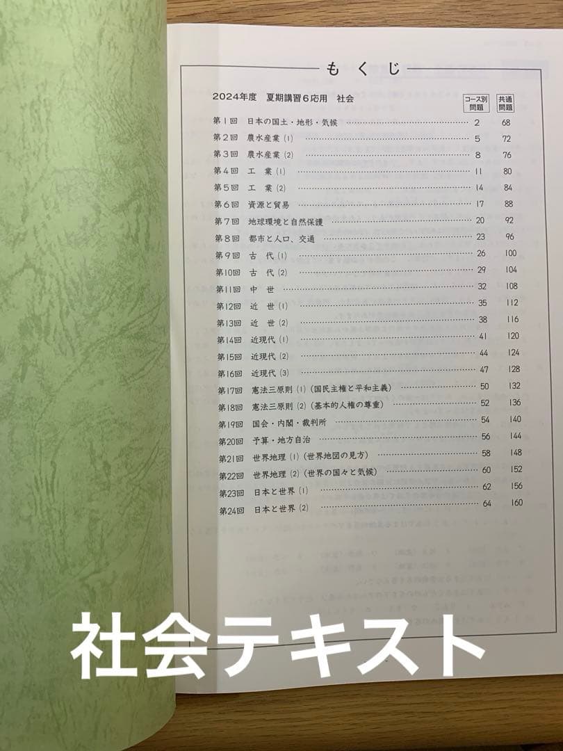 【美品】日能研 小6応用　夏期講習 国語/算数/理科/社会 2024