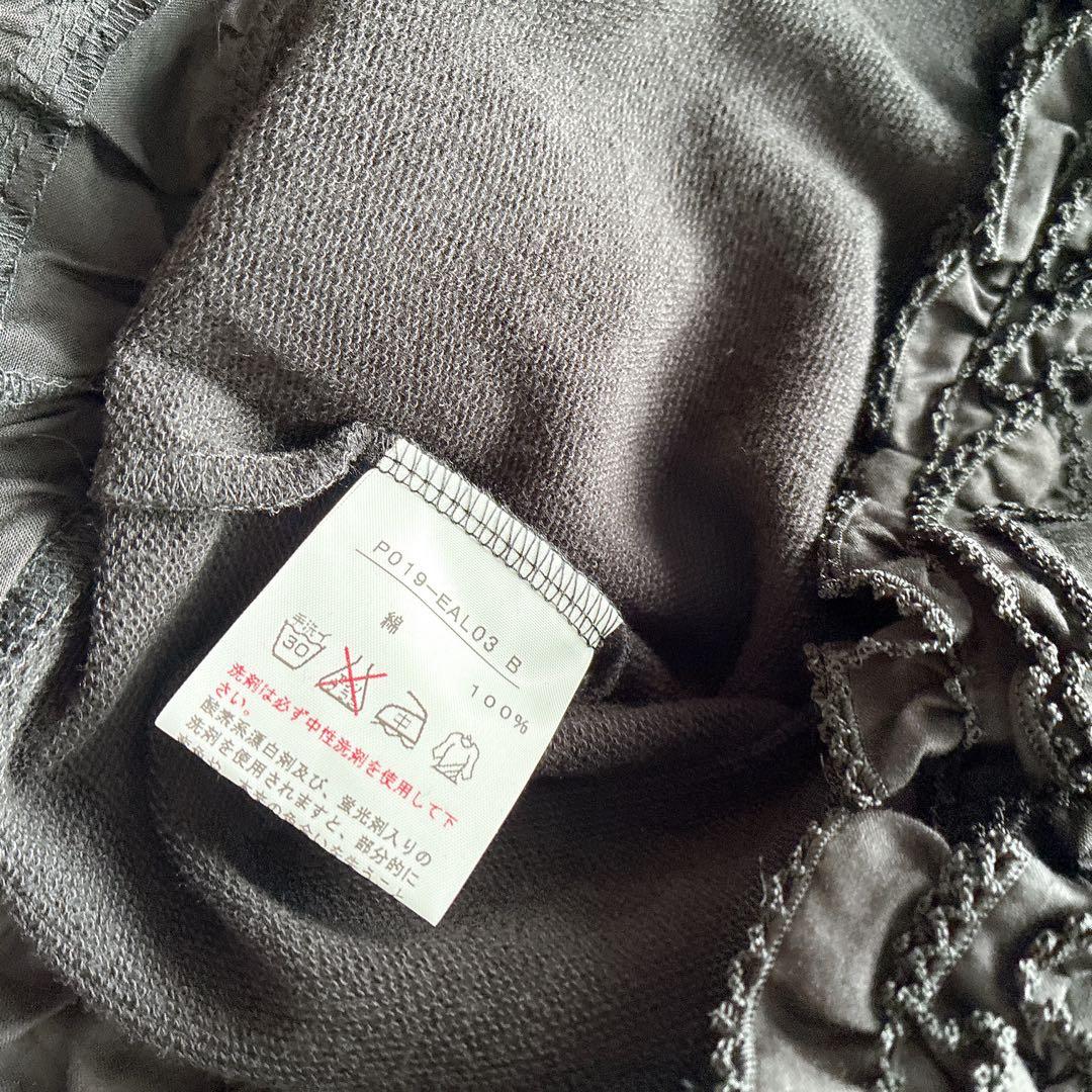 ピンクハウス　PINK HOUSE ピコフリル　黒　パーカー　刺繍　フード