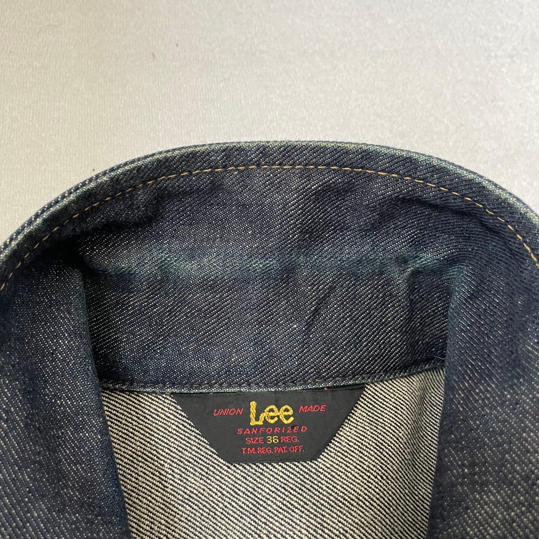 美品 復刻 Lee 三角タグ 101 真紺 デニムジャケット1411 36 S