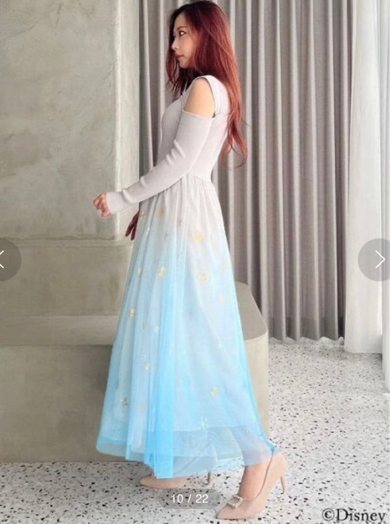 【新品】　アナと雪の女王　チュールドッキングワンピース　アナ雪　エルサ　ドレス