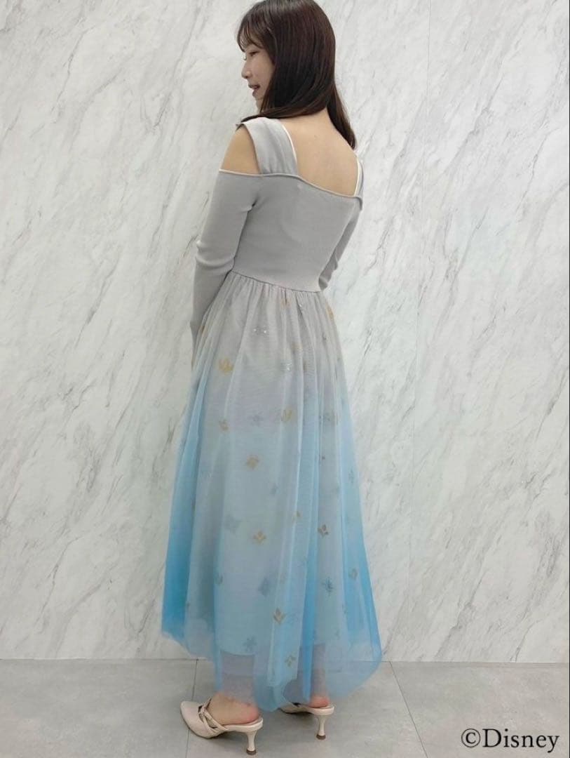 【新品】　アナと雪の女王　チュールドッキングワンピース　アナ雪　エルサ　ドレス
