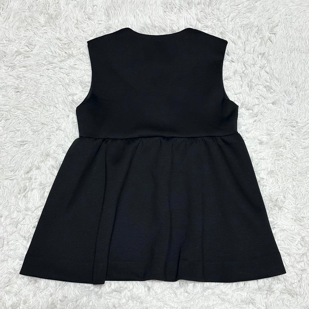 Sov. 2025年 ダンボール ボンディング ペプラム ジレ ベスト ブラック