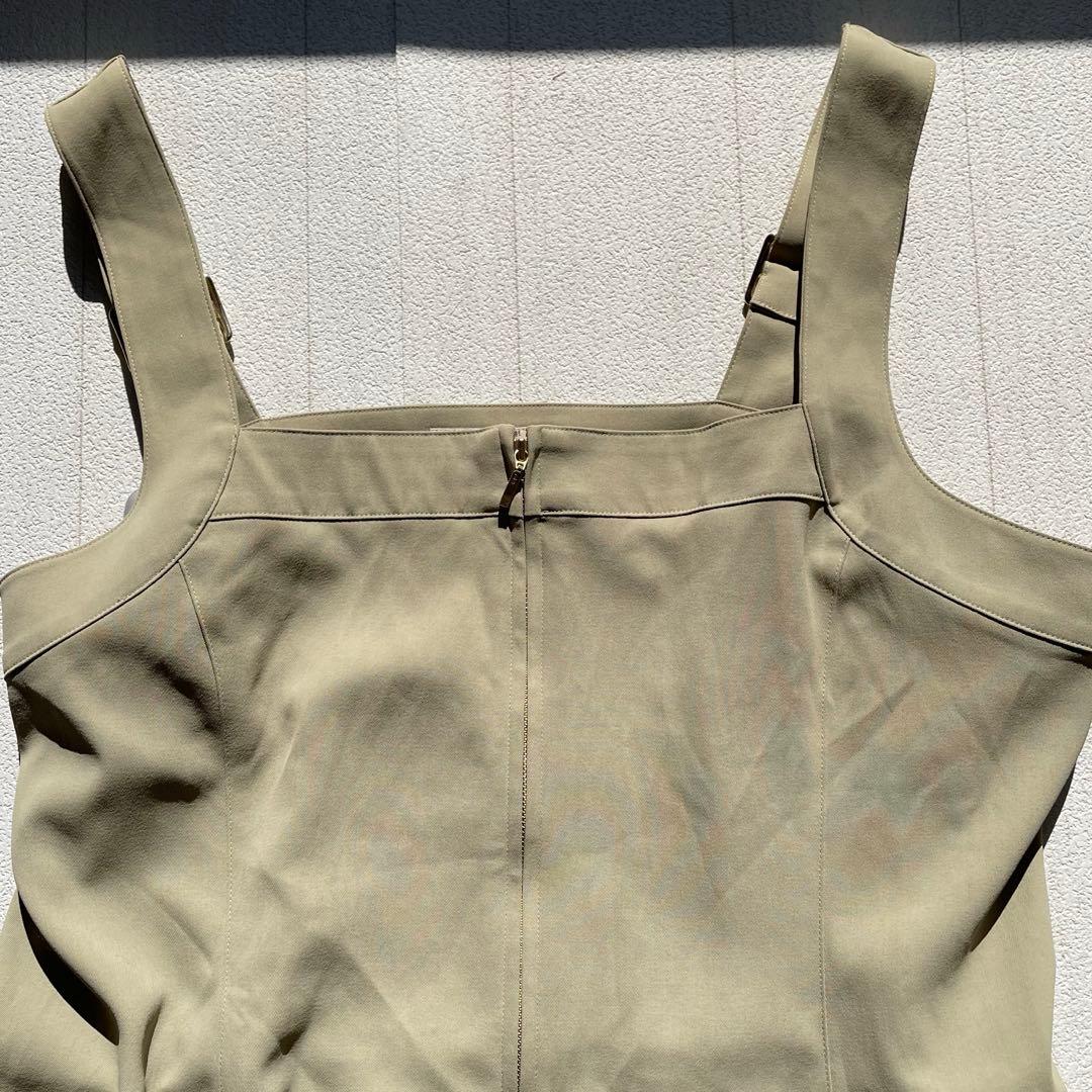 RoseTiara フレアジャンパースカート　ベージュ　46