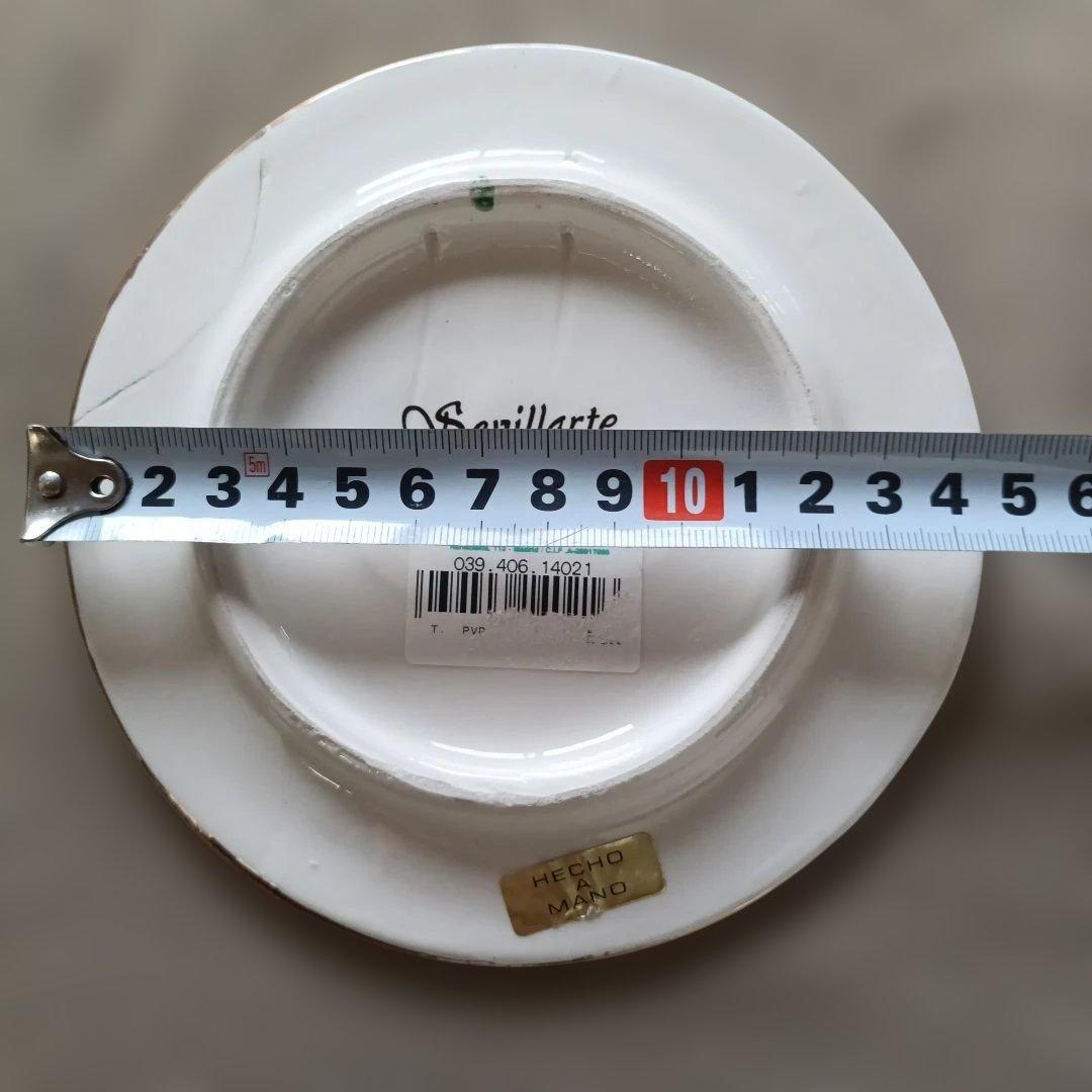 ❦セビリア焼　陶器プレート　タイル　壁掛け　飾り　鍋敷き　スタンド付