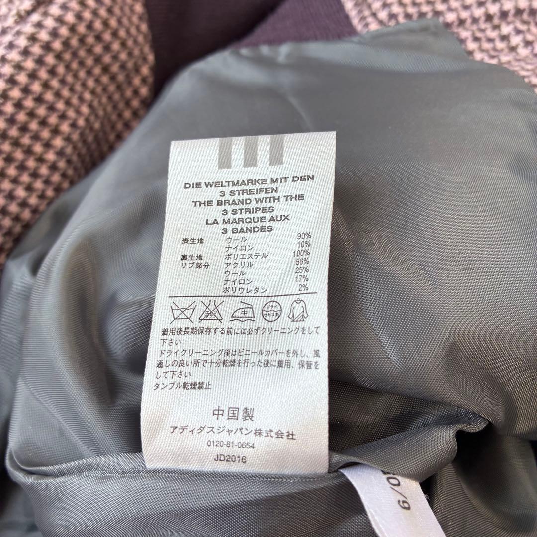 アディダスゴルフ 千鳥柄 ジップアップ ワンピース M ウール