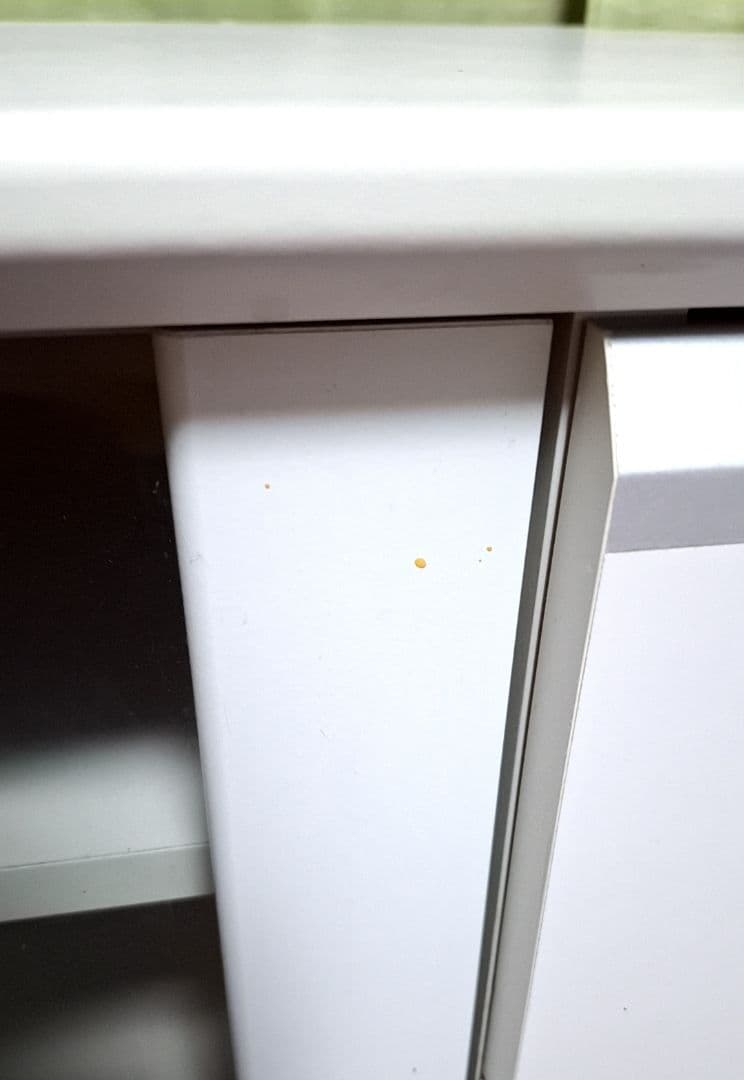 ホワイト テレビ台 ガラス扉付き 中型