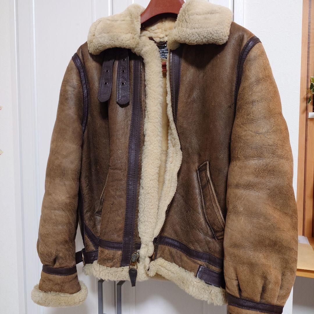 Schott フライトジャケット B-3 羊革ムートンボア 38 USA製