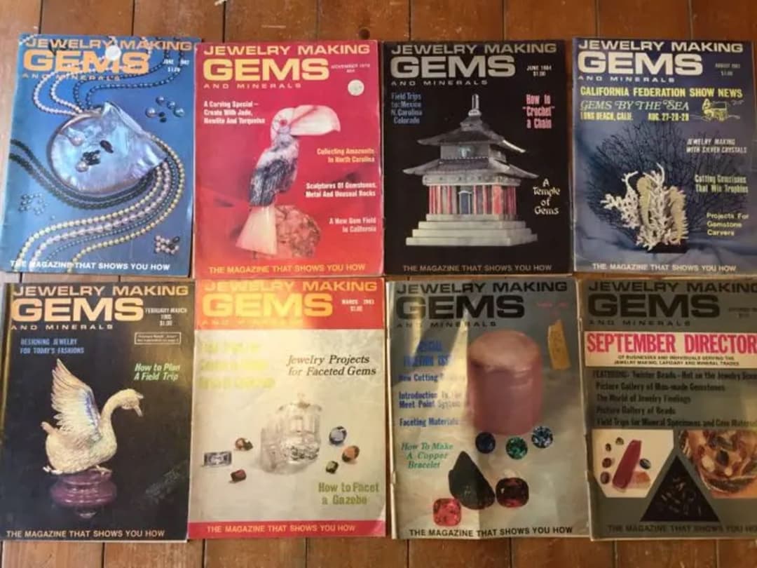 彫金 ジュエリー 宝石の雑誌のまとめ売り Gems & minerals
