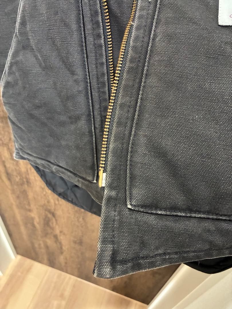 90s Carhartt VQ185 ダックベスト 黒 USA 腰ゴム Sサイズ