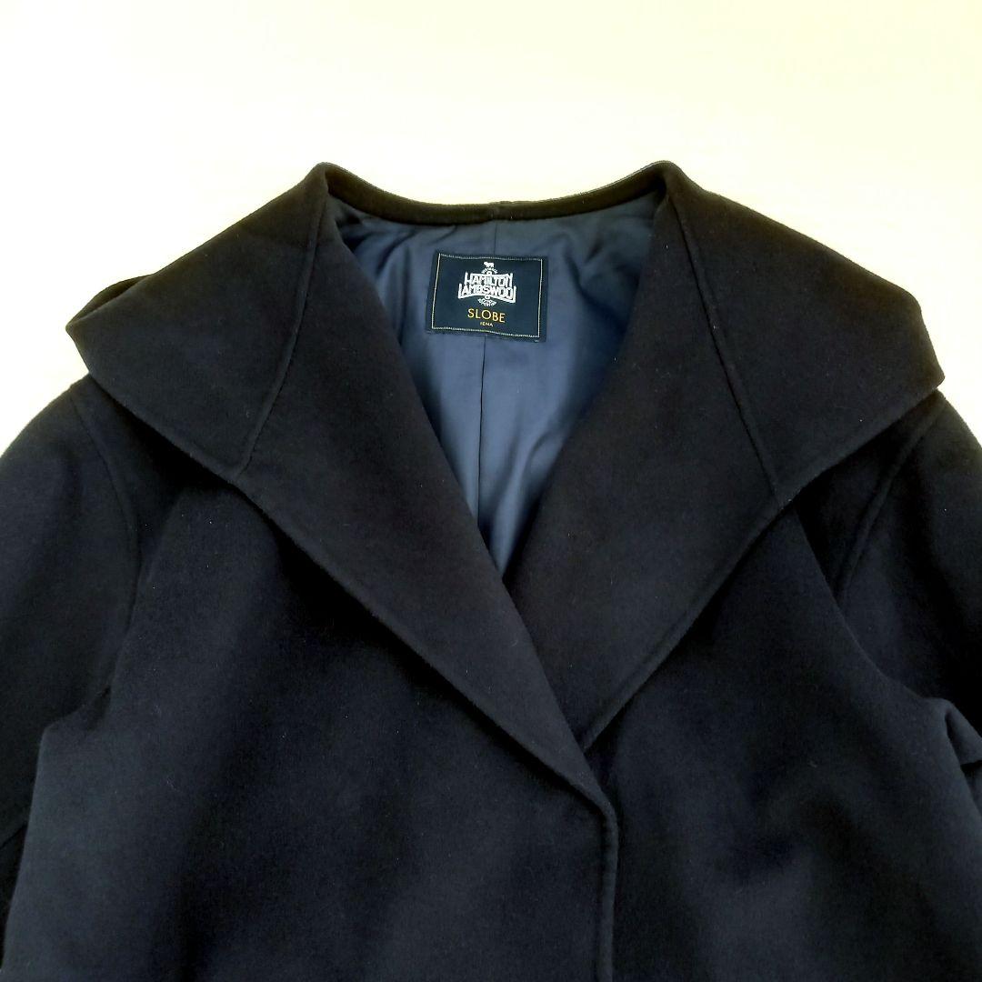 スローブイエナ ハミルトンダブルフェイスフードコート ウールリバー ネイビー