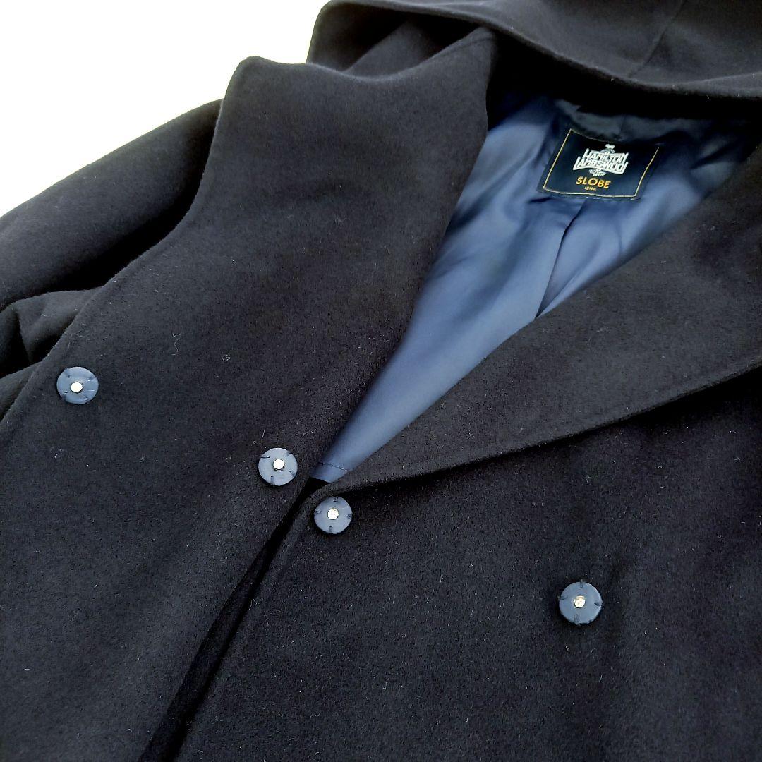 スローブイエナ ハミルトンダブルフェイスフードコート ウールリバー ネイビー