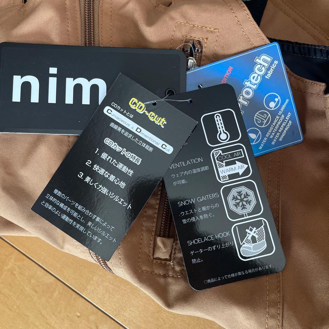 【新品】nima ブラウン スノーボードウェア Mサイズ
