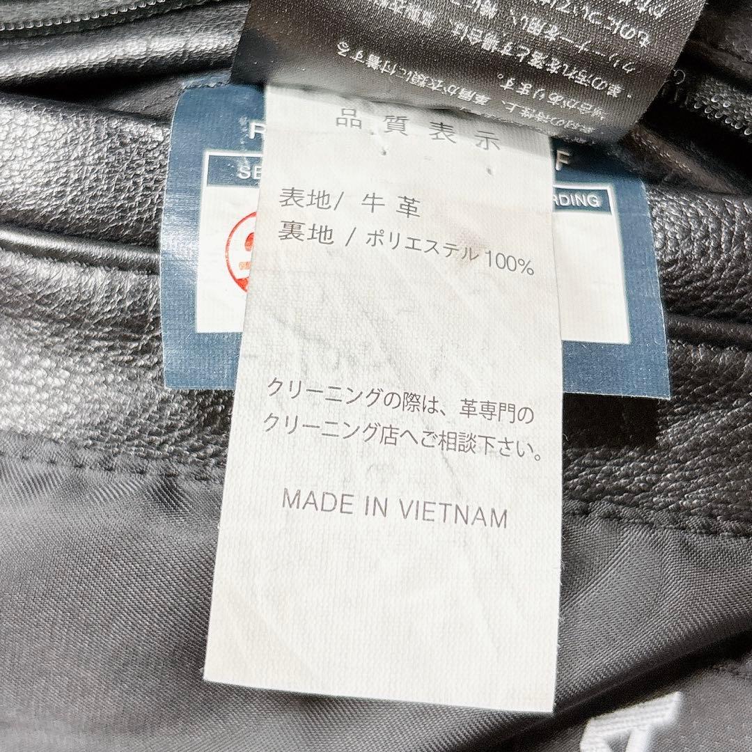 【美品】KADOYA カドヤ ダブルライダースジャケット 牛革 LL ブラック