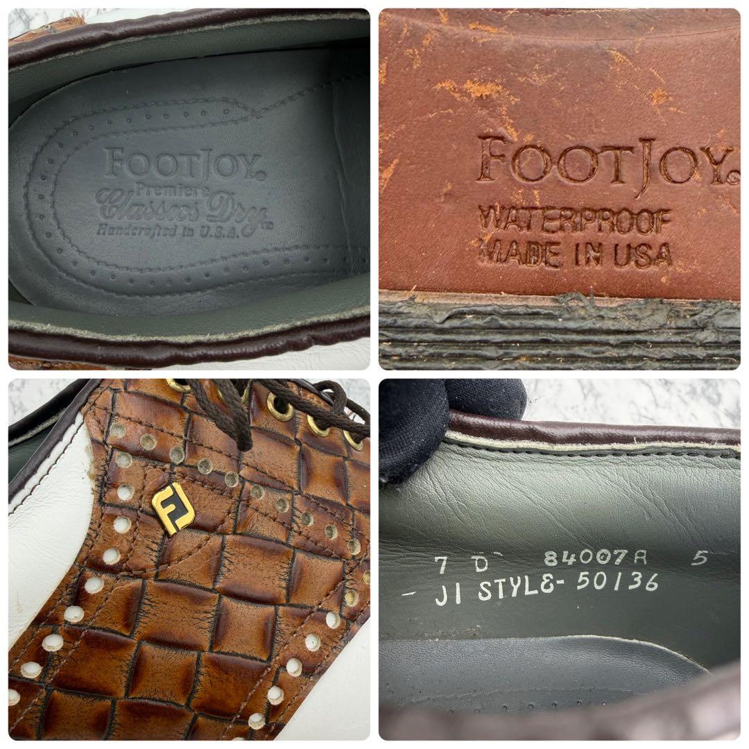 美品✨フットジョイ クラシック ドライ ゴルフシューズ 本革 25cm USA製