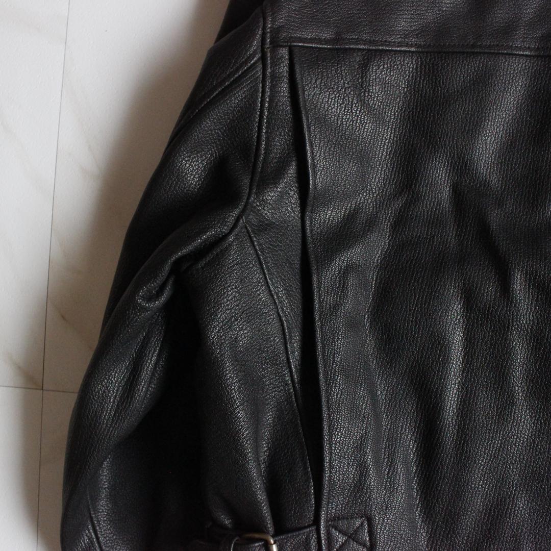 リアルレザージャケット A-2 ブラック 牛革 アジャスター