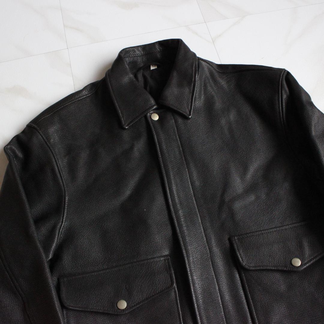 リアルレザージャケット A-2 ブラック 牛革 アジャスター
