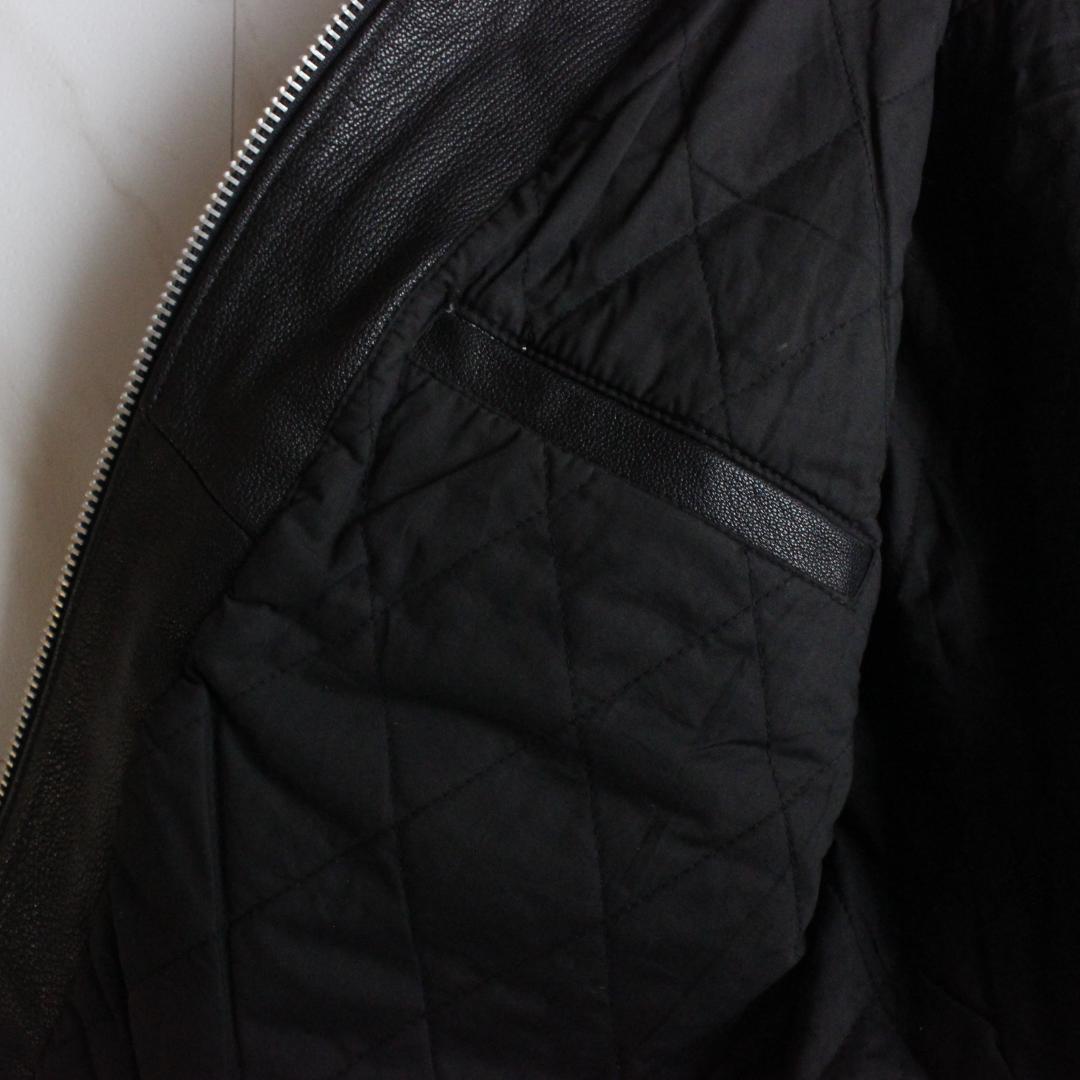 リアルレザージャケット A-2 ブラック 牛革 アジャスター