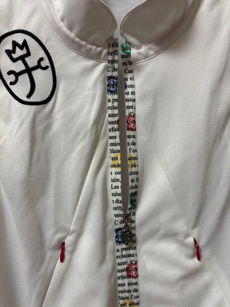 カステルバジャック　白　ベスト　ゴルフウエア　美品　サイズ40