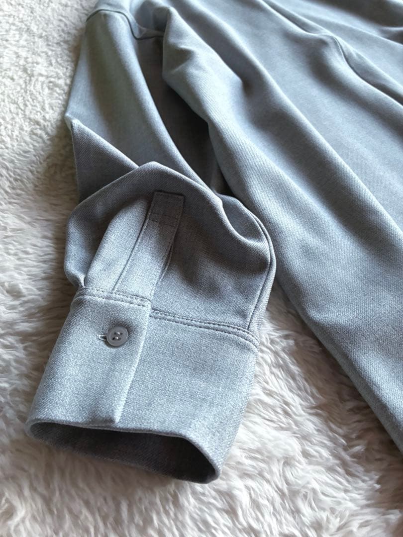 アンタイトル 新品同様上品グレー 春ロングワンピースゆったり体型カバー 日本製