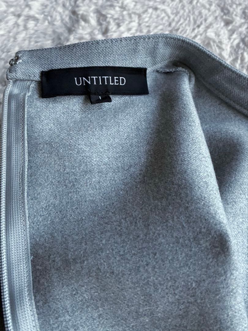 アンタイトル 新品同様上品グレー 春ロングワンピースゆったり体型カバー 日本製