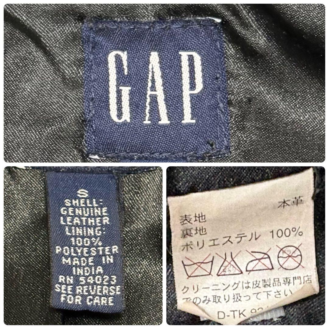 レア✨OLD GAP レザージャケット シープスキン ブラック オールドキャプ