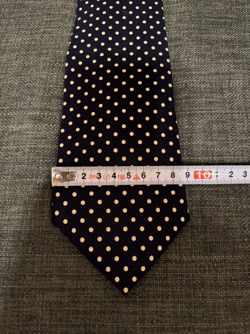 Ralph Lauren purple label ネイビー ドット柄 ネクタイ