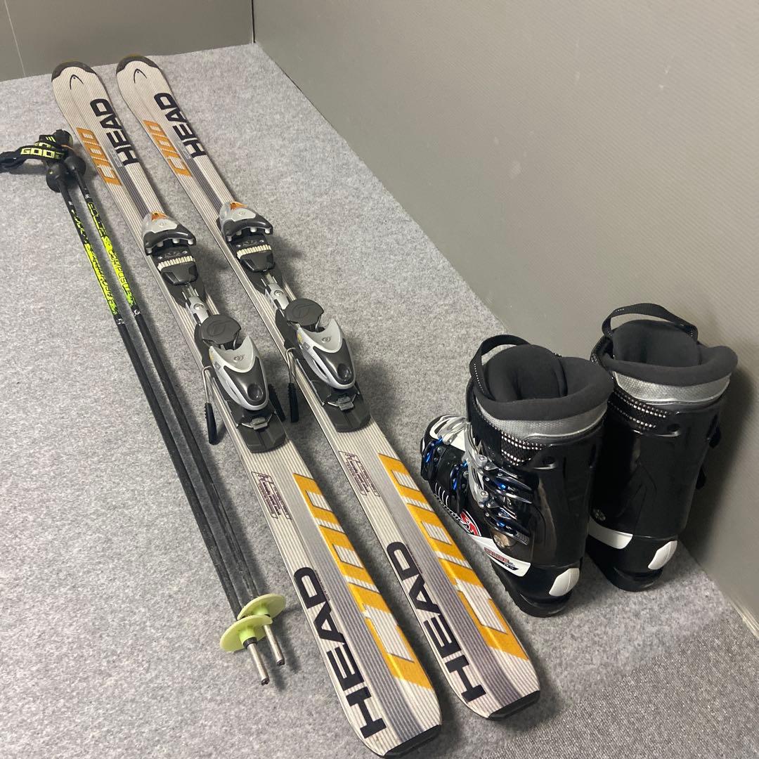 ★メンテナンス済　大人スキーセット　板163cm ブーツ 26~26.5cm