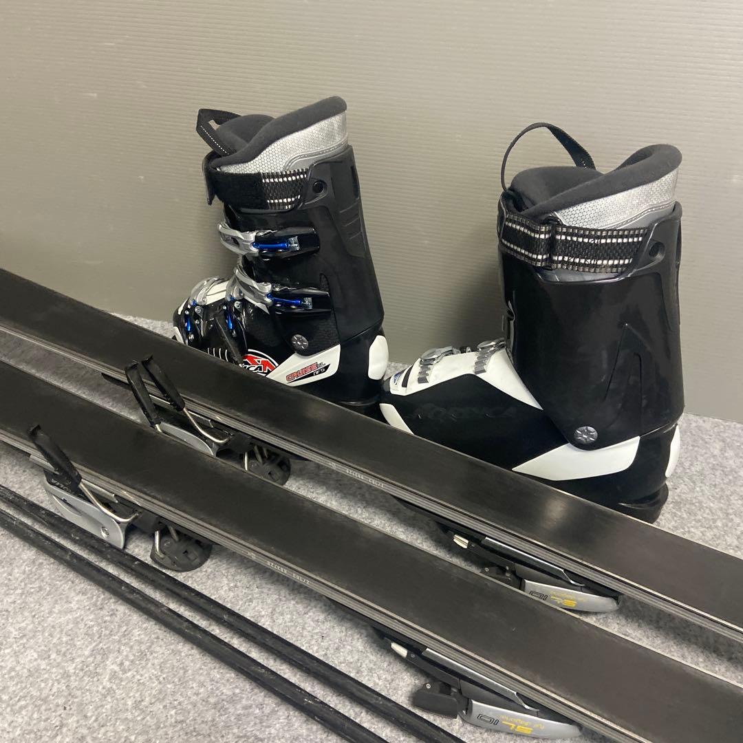 ★メンテナンス済　大人スキーセット　板163cm ブーツ 26~26.5cm