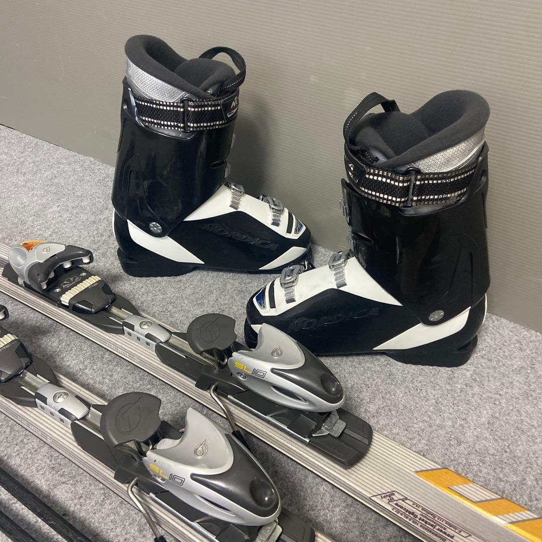 ★メンテナンス済　大人スキーセット　板163cm ブーツ 26~26.5cm