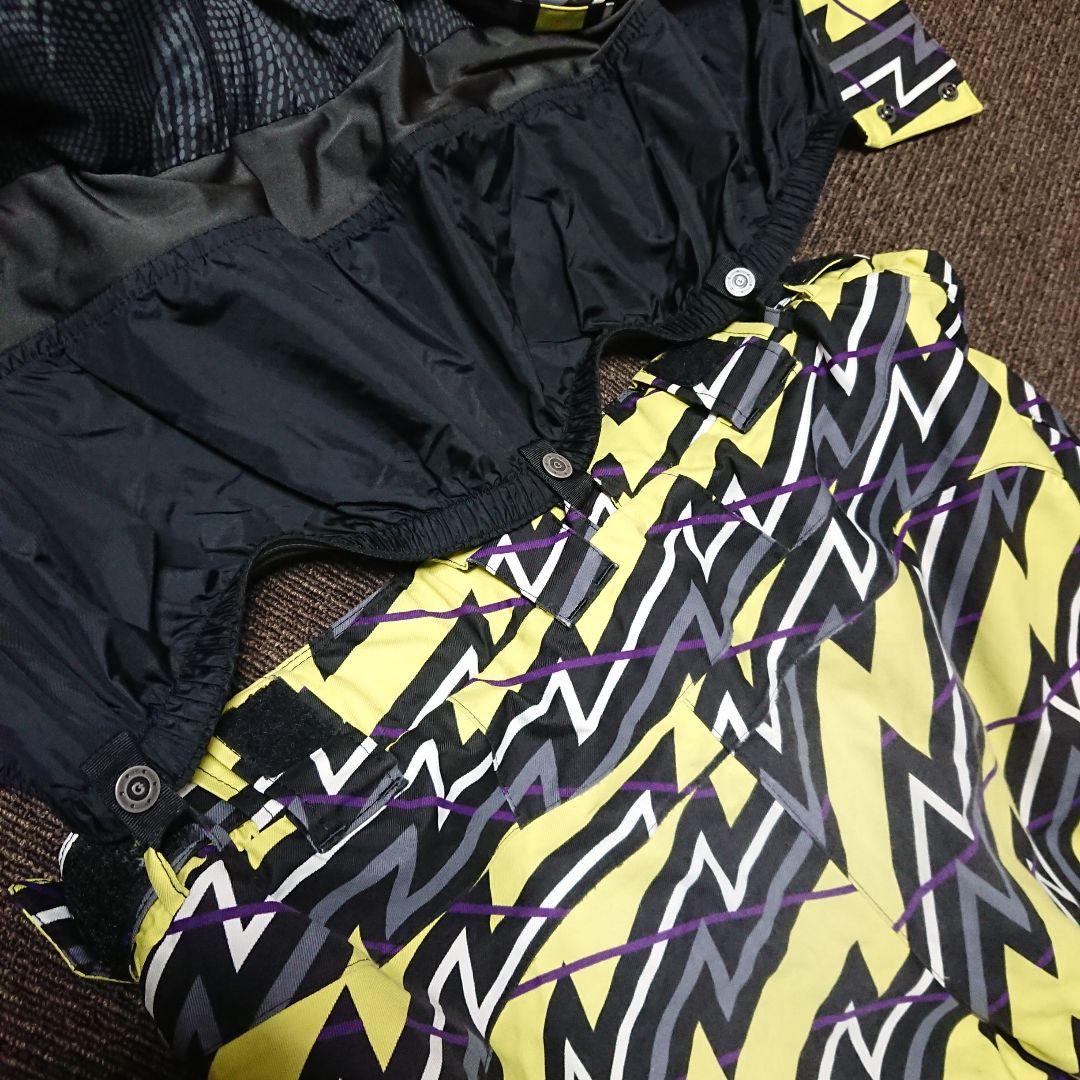 送料無料【GOLDWIN】稲妻柄上下セットアップ L/LL イエロー