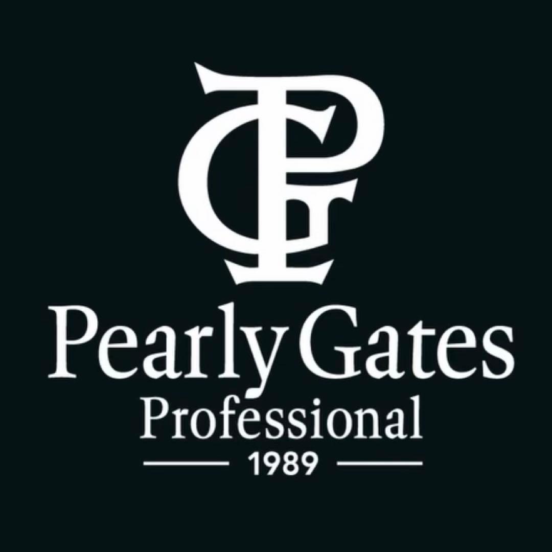 新品★パーリーゲイツ モックネックシャツ 半袖ハイネックシャツ 白×黒ロゴ 0