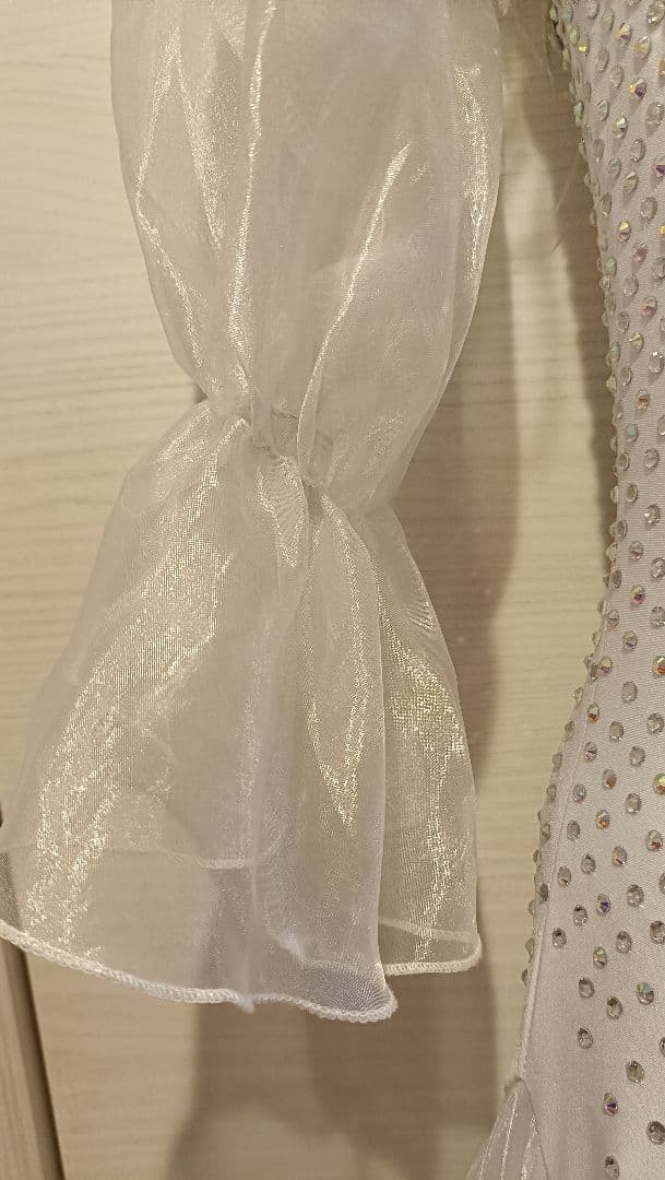 社交ダンスドレス　ホワイト　スタンダード