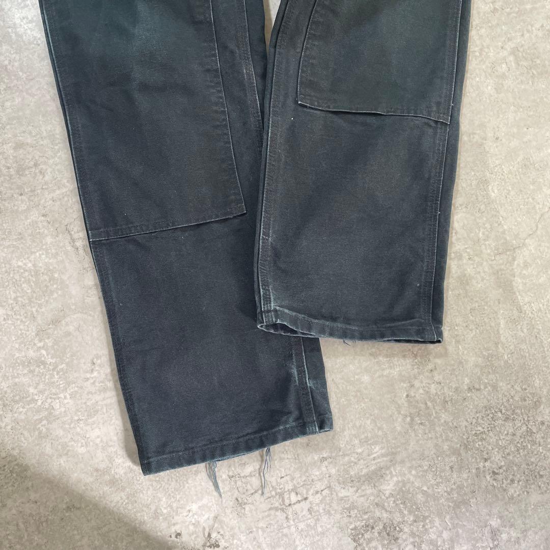 N*売様 カーハート ダブルニー ペインターパンツ ブラック 黒 W32×L32