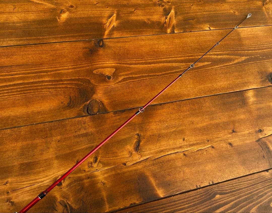 スピニングロッド　7ft 210cm パックロッド　バスロッド　EVA レッド