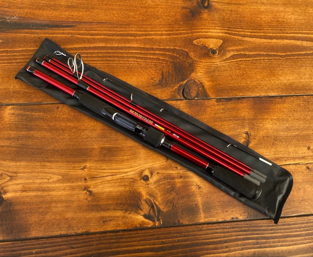 スピニングロッド　7ft 210cm パックロッド　バスロッド　EVA レッド