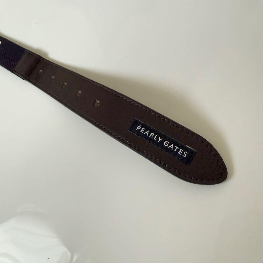 パーリーゲイツ　ベースボールワッペン ロゴ刺繍テープベルト　メンズ　ネイビー