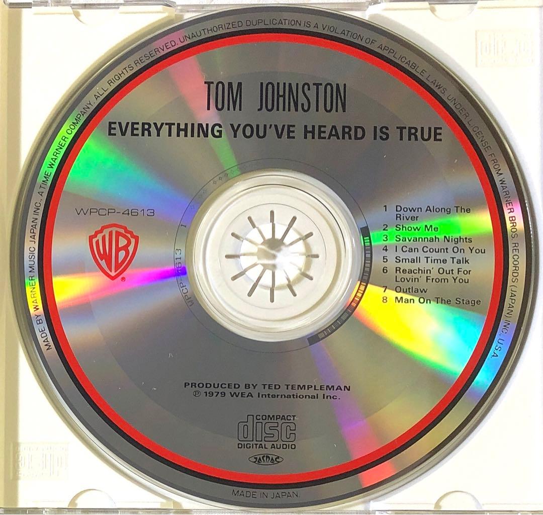 帯付き！国内盤！トム・ジョンストン / 真実の響き